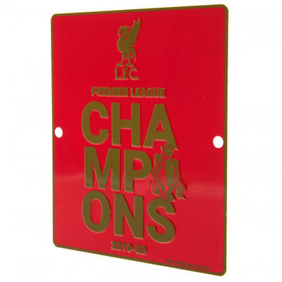 Liverpool FC Premier League Champions Window Sign - Gift Arch