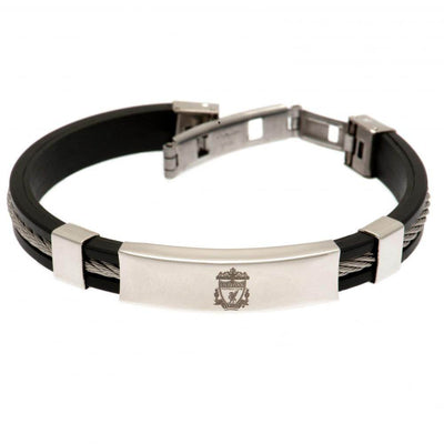 Liverpool FC Silver Inlay Silicone Bracelet - Gift Arch