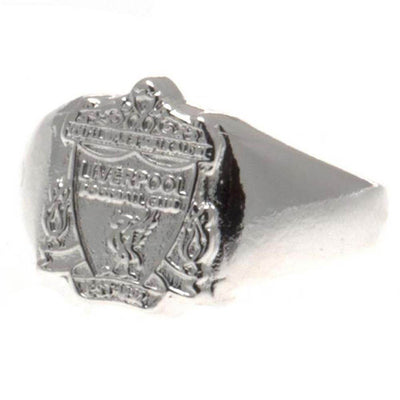 Liverpool FC Silver Plated Crest Ring Large - Gift Arch