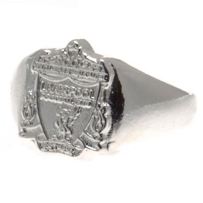 Liverpool FC Silver Plated Crest Ring Medium - Gift Arch