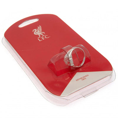 Liverpool FC Silver Plated Crest Ring Medium - Gift Arch