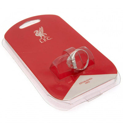 Liverpool FC Silver Plated Crest Ring Small - Gift Arch