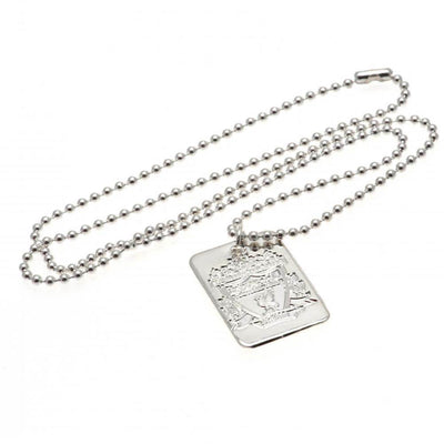 Liverpool FC Silver Plated Dog Tag & Chain - Gift Arch