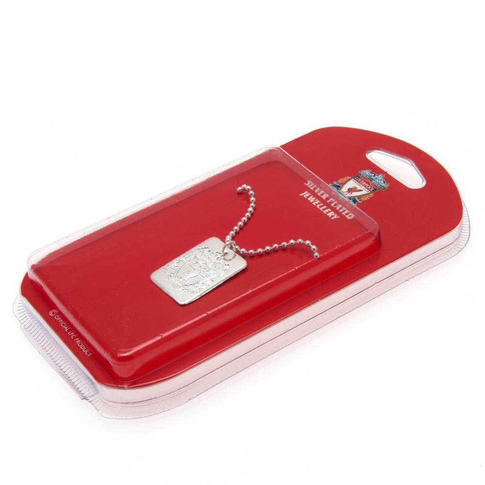 Liverpool FC Silver Plated Dog Tag & Chain - Gift Arch
