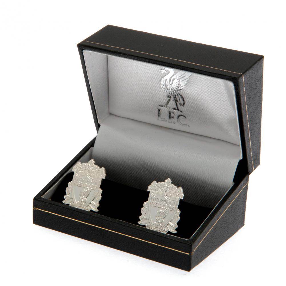 Liverpool FC Silver Plated Formed Crest Cufflinks - Gift Arch
