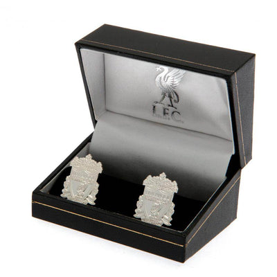 Liverpool FC Silver Plated Formed Crest Cufflinks - Gift Arch