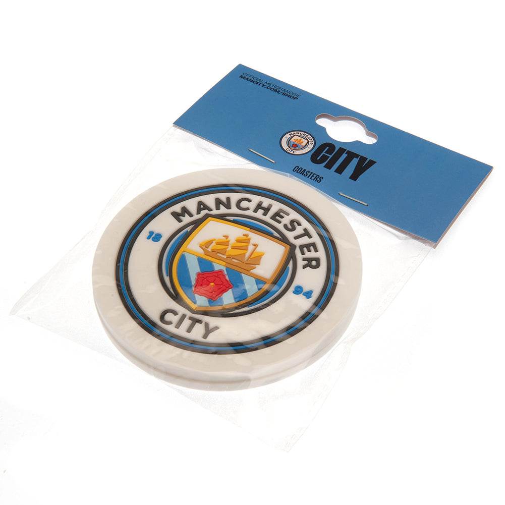Manchester City FC 2pk Coaster Set - Gift Arch