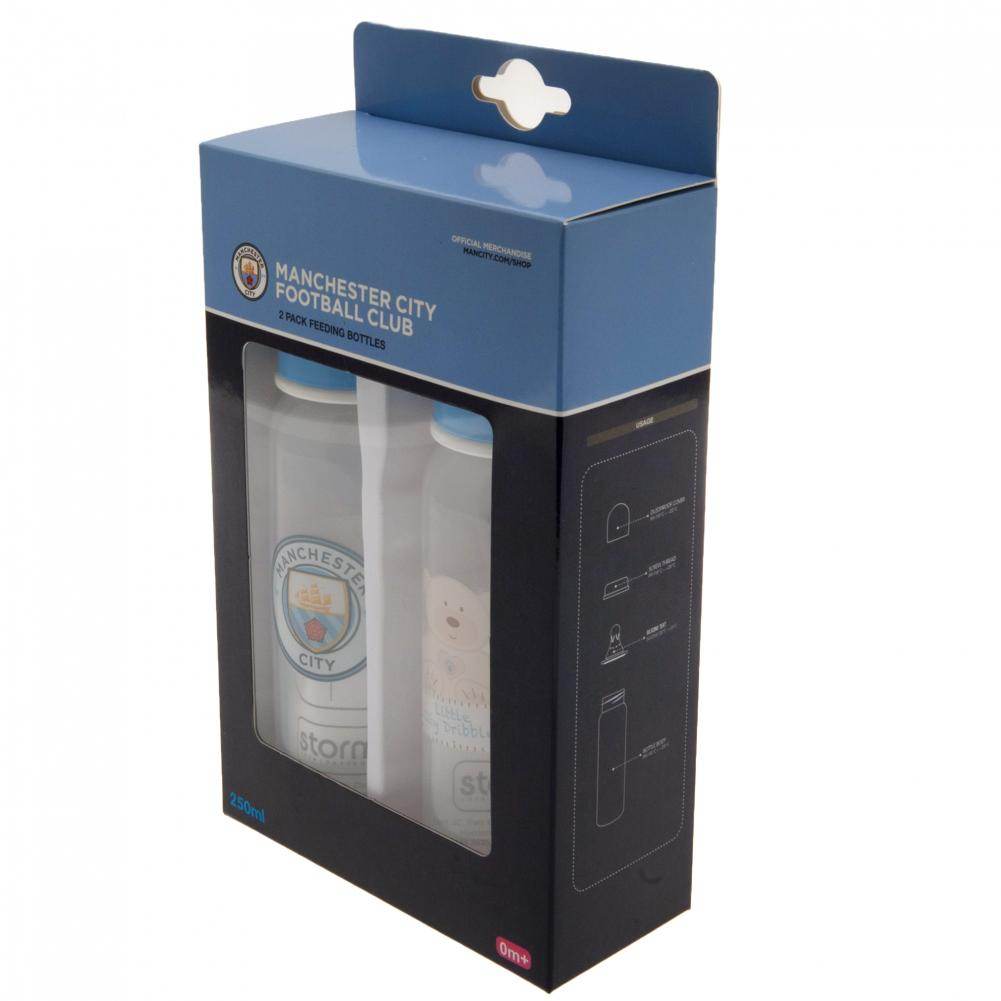 Manchester City FC 2pk Feeding Bottles - Gift Arch