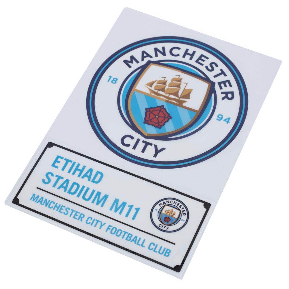 Manchester City FC A4 Car Decal - Gift Arch