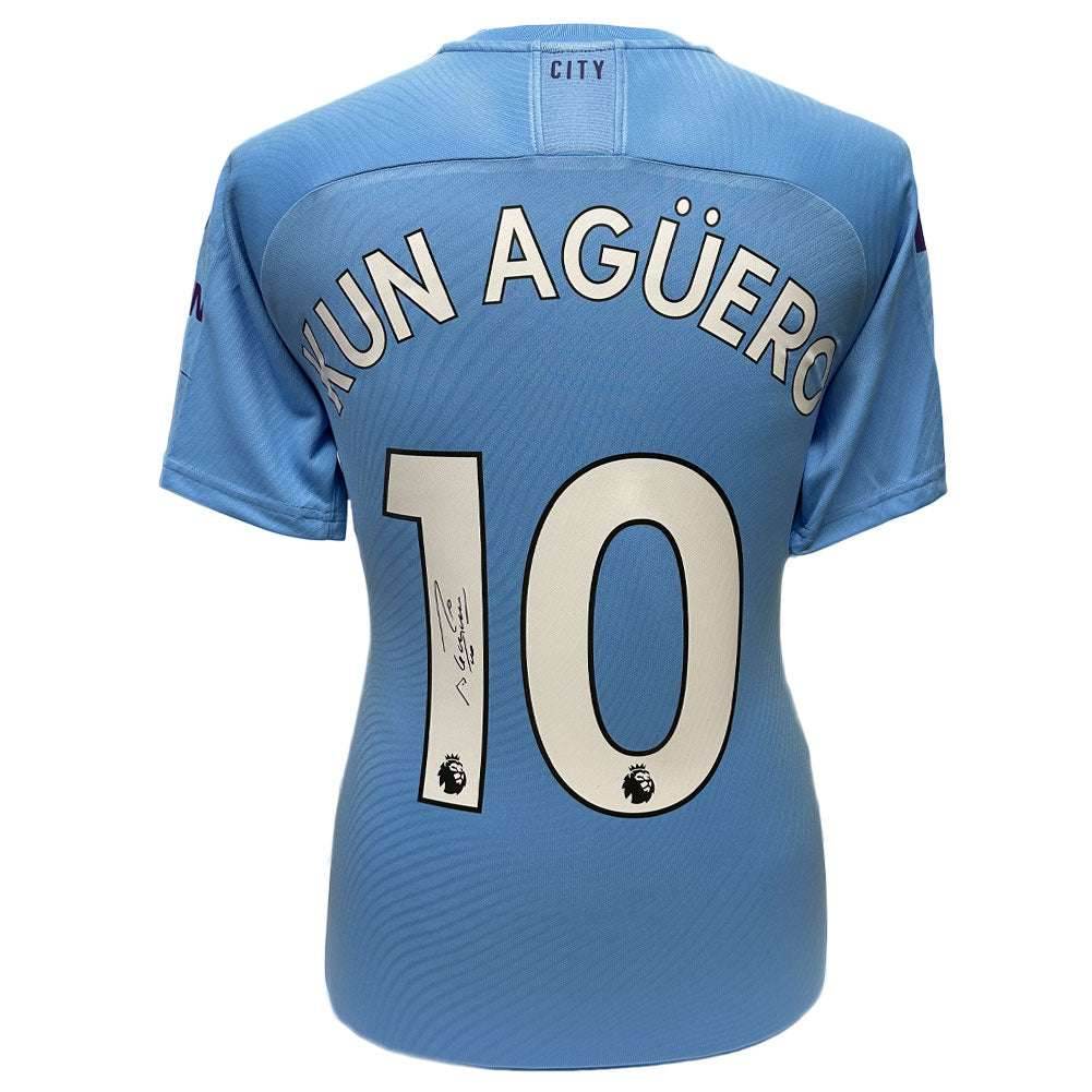Manchester City FC Aguero Signed Shirt - Gift Arch
