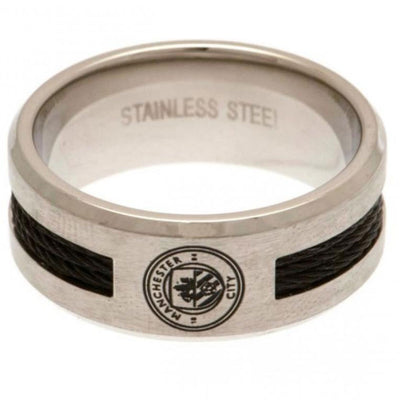 Manchester City FC Black Inlay Ring Medium - Gift Arch
