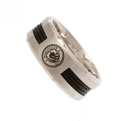 Manchester City FC Black Inlay Ring Small - Gift Arch