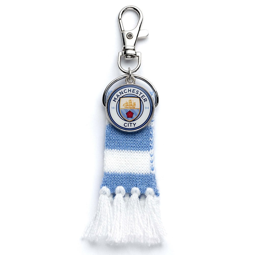 Manchester City FC Blue Bar Scarf Bag Charm - Gift Arch
