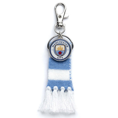 Manchester City FC Blue Bar Scarf Bag Charm - Gift Arch