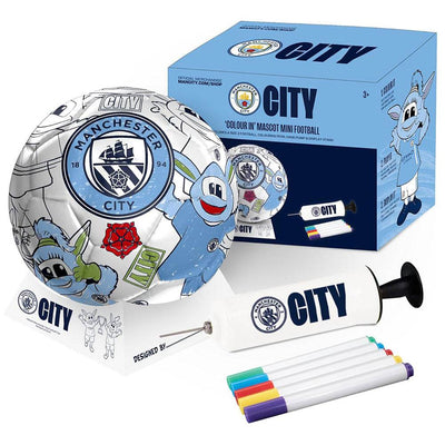Manchester City FC 'Colour In' Mini Football Set - Gift Arch