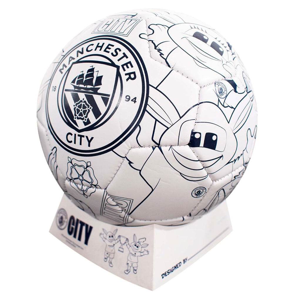 Manchester City FC 'Colour In' Mini Football Set - Gift Arch