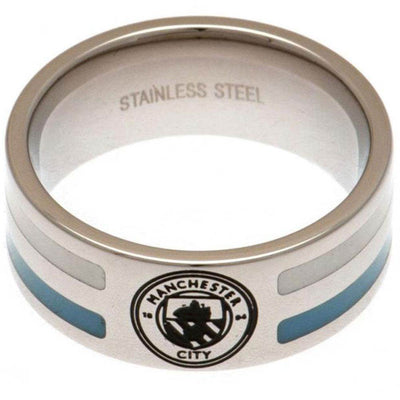 Manchester City FC Colour Stripe Ring Medium - Gift Arch