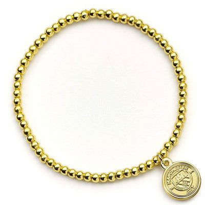Manchester City FC Gold Finish Bead Bracelet - Gift Arch