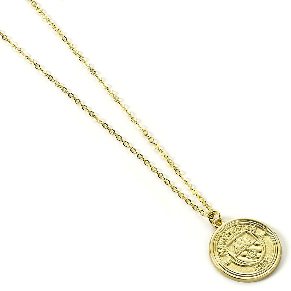 Manchester City FC Gold Finish Crest Necklace - Gift Arch