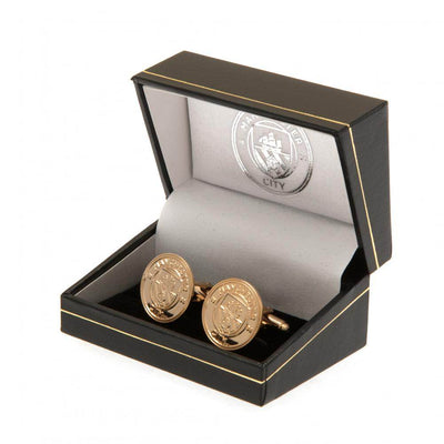 Manchester City FC Gold Plated Cufflinks - Gift Arch