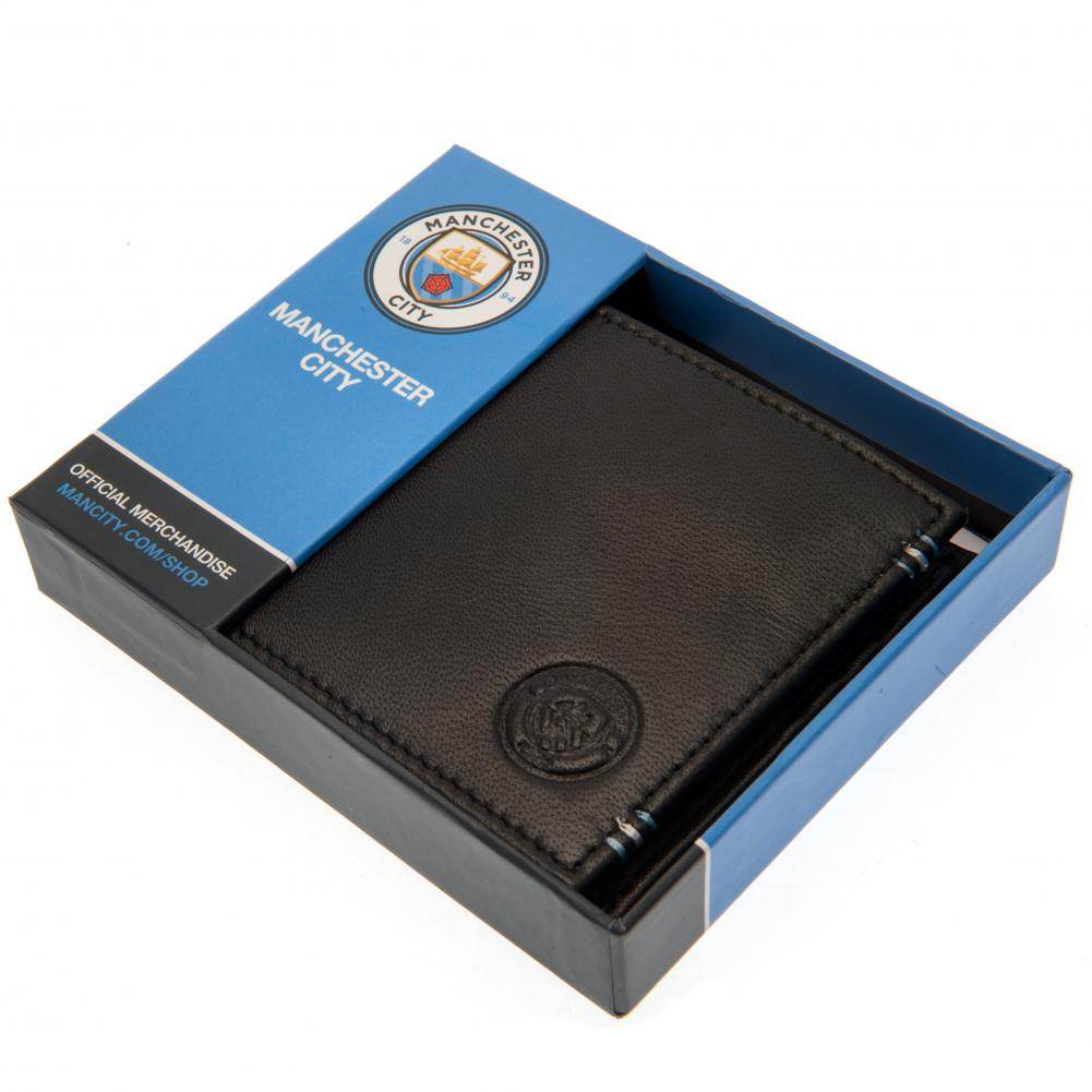 Manchester City FC Leather Stitched Wallet - Gift Arch