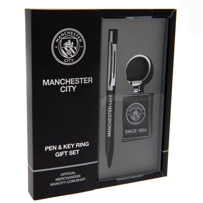 Manchester City FC Pen & Keyring Set - Gift Arch