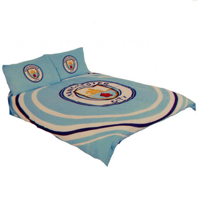 Manchester City FC Pulse Double Duvet Set - Gift Arch