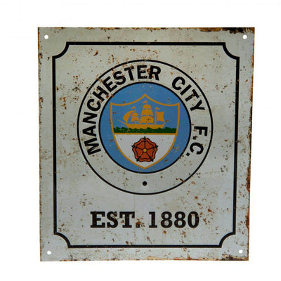 Manchester City FC Retro Logo Sign - Gift Arch