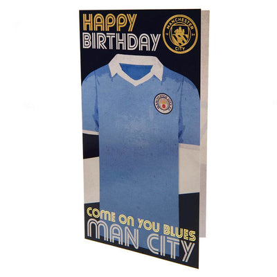 Manchester City FC Retro Shirt Birthday Card - Gift Arch