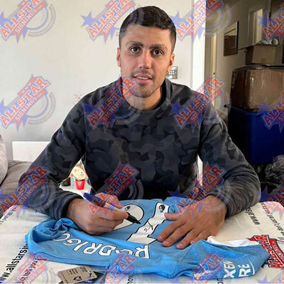 Manchester City FC Rodri Signed Shirt & Medal (Framed) - Gift Arch
