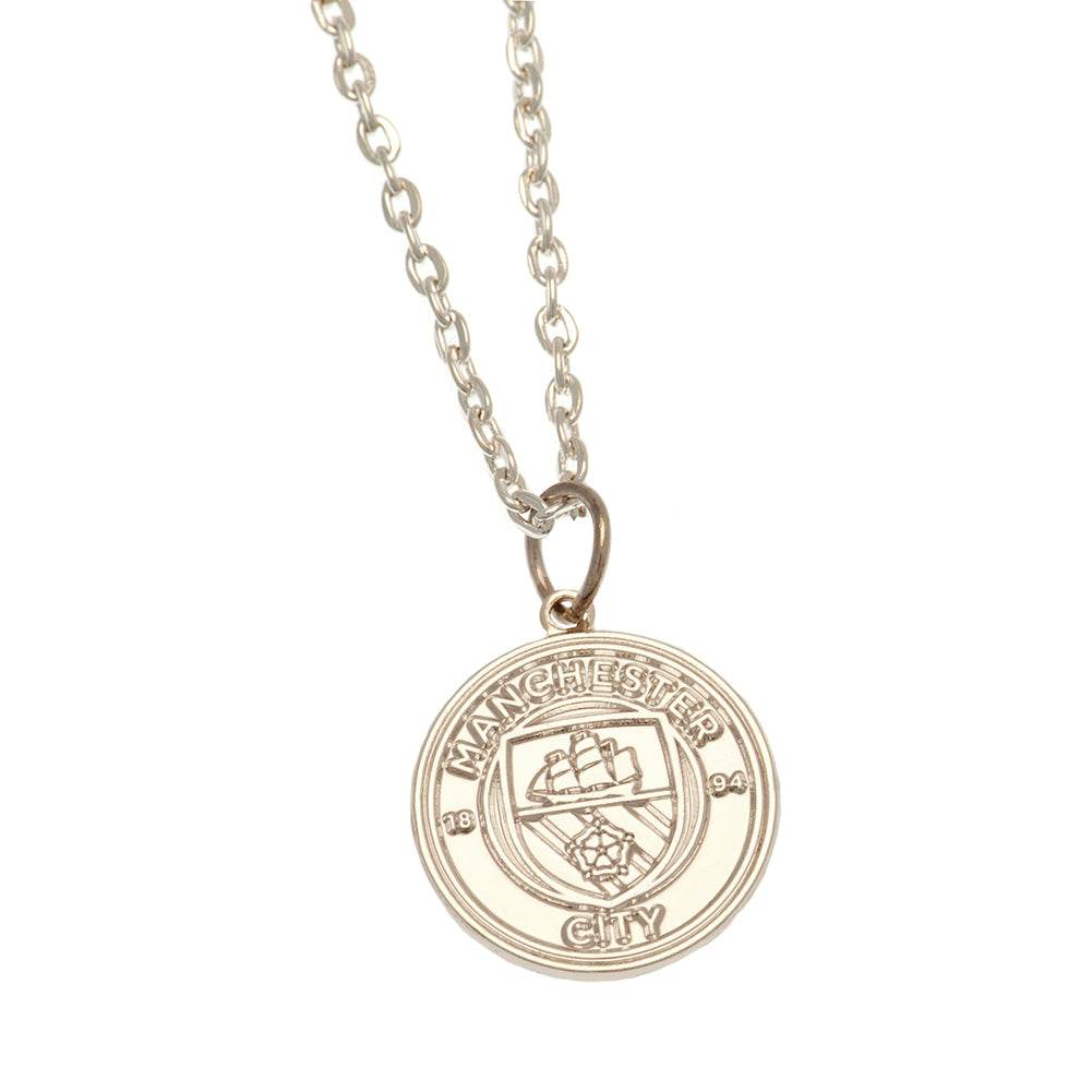 Manchester City FC Silver Plated Boxed Pendant - Gift Arch