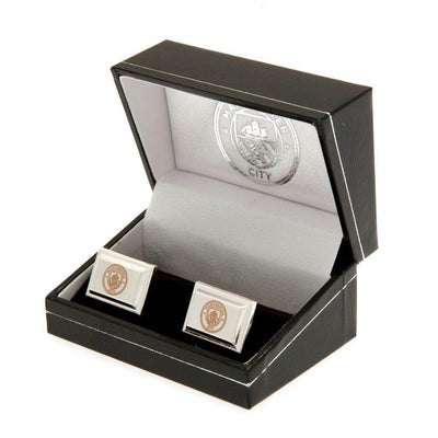 Manchester City FC Silver Plated Cufflinks - Gift Arch