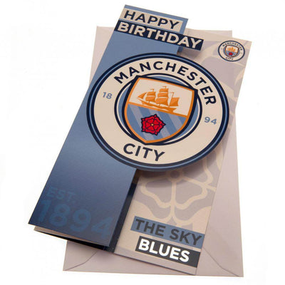 Manchester City FC Sky Blues Birthday Card - Gift Arch