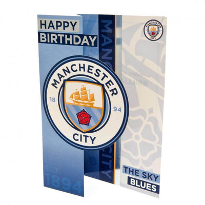 Manchester City FC Sky Blues Birthday Card - Gift Arch