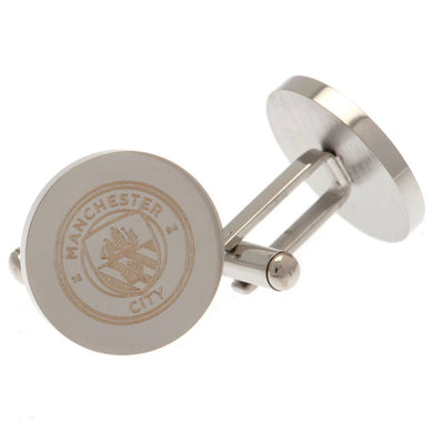 Manchester City FC Stainless Steel Round Cufflinks - Gift Arch