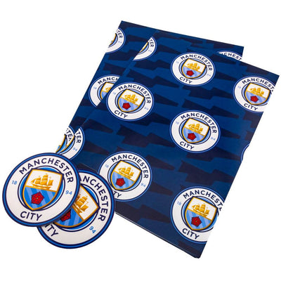 Manchester City FC Text Gift Wrap - Gift Arch