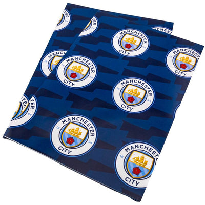 Manchester City FC Text Gift Wrap - Gift Arch