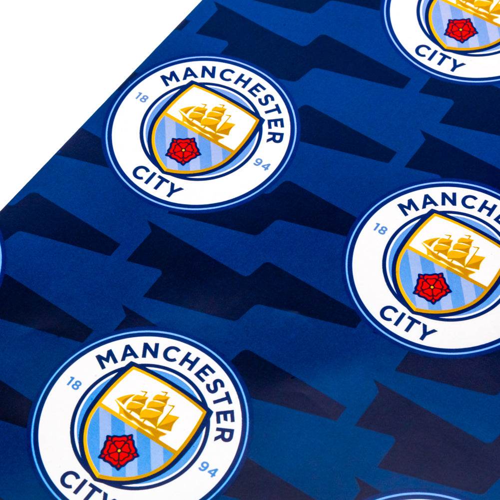 Manchester City FC Text Gift Wrap - Gift Arch