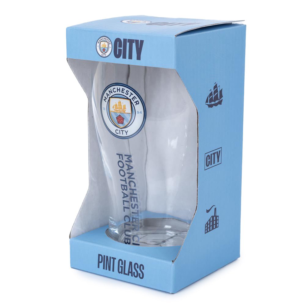 Manchester City FC Tulip Pint Glass - Gift Arch