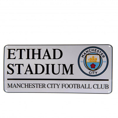 Manchester City FC White Street Sign - Gift Arch