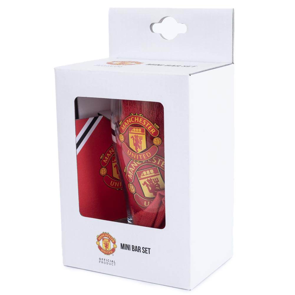 Manchester United FC Core Stripe Mini Bar Set - Gift Arch