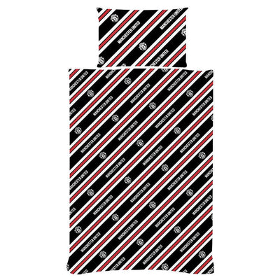 Manchester United FC Core Stripe Single Duvet Set - Gift Arch