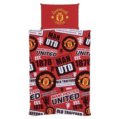 Manchester United FC Patch Single Duvet Set - Gift Arch