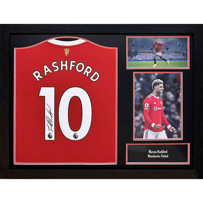 Manchester United FC Rashford Signed Shirt (Framed) - Gift Arch