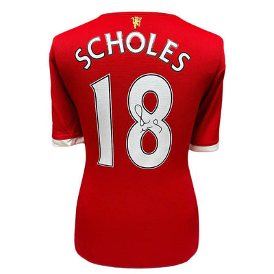 Manchester United FC Scholes Signed Shirt - Gift Arch