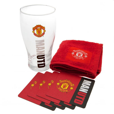 Manchester United FC Wordmark Mini Bar Set - Gift Arch