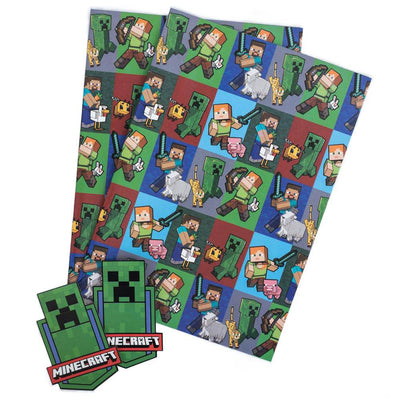 Minecraft Characters Gift Wrap - Gift Arch