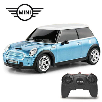 Mini Cooper S Radio Controlled Car 1:24 Scale Blue - Gift Arch