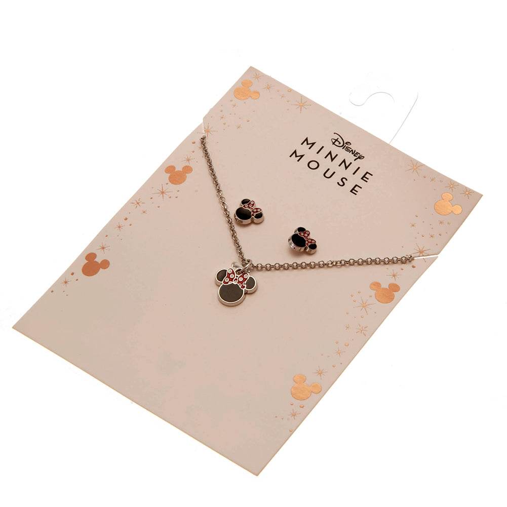 Minnie Mouse Fashion Jewellery Necklace & Earring Set - Gift Arch