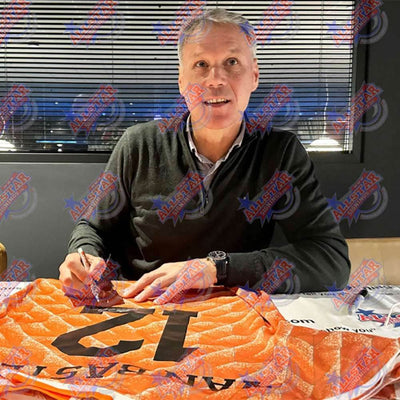 Netherlands Van Basten Retro Signed Shirt (Framed) - Gift Arch